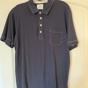 Billy Reid Charcoal Polo Shirt